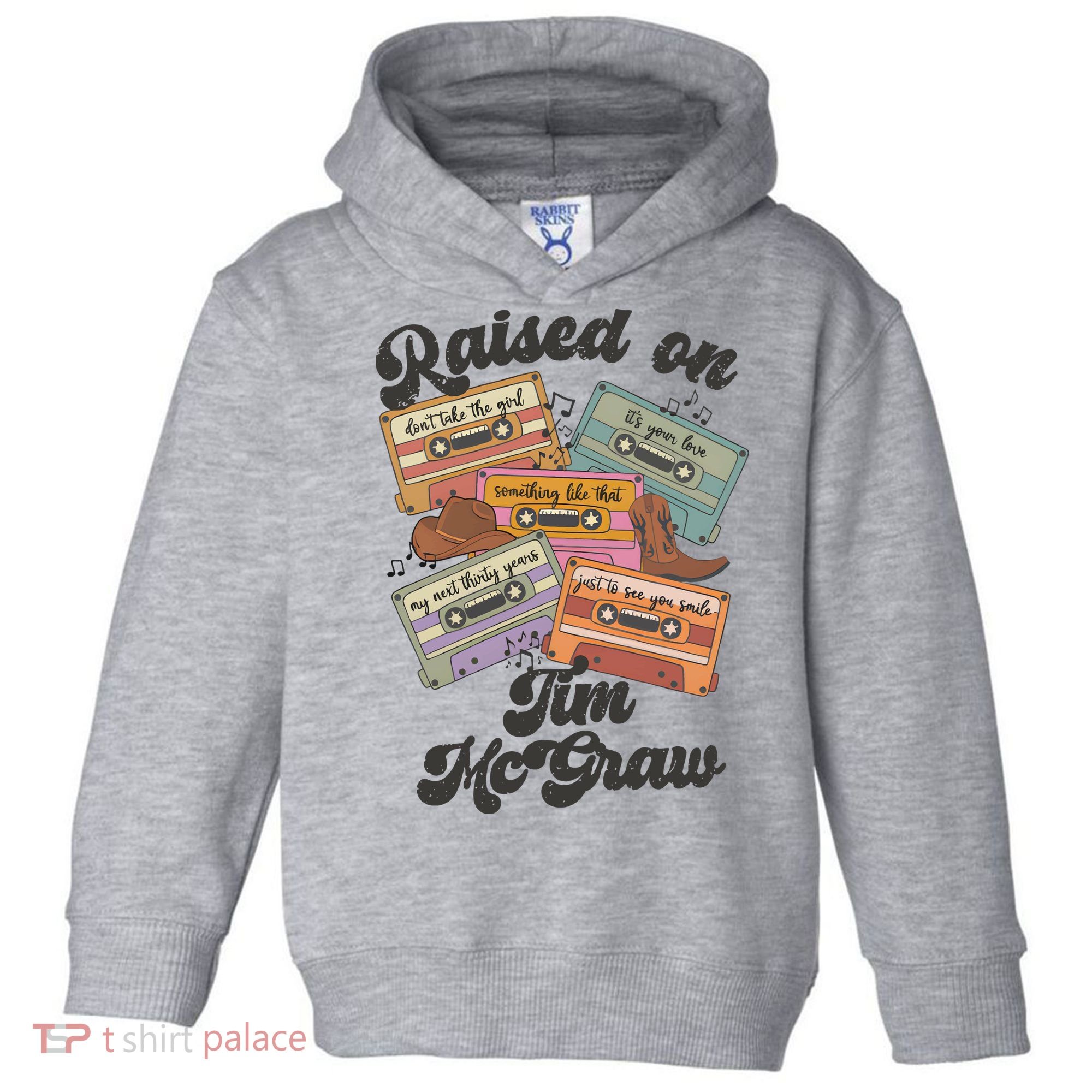 Raised On Tim Mcgraw Retro Cassette Tape Toddler Hoodie