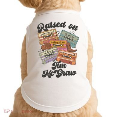 Raised On Tim Mcgraw Retro Cassette Tape Doggie Tank