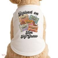 Raised On Tim Mcgraw Retro Cassette Tape Doggie Tank thumb 0
