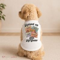 Raised On Tim Mcgraw Retro Cassette Tape Doggie Tank thumb 2