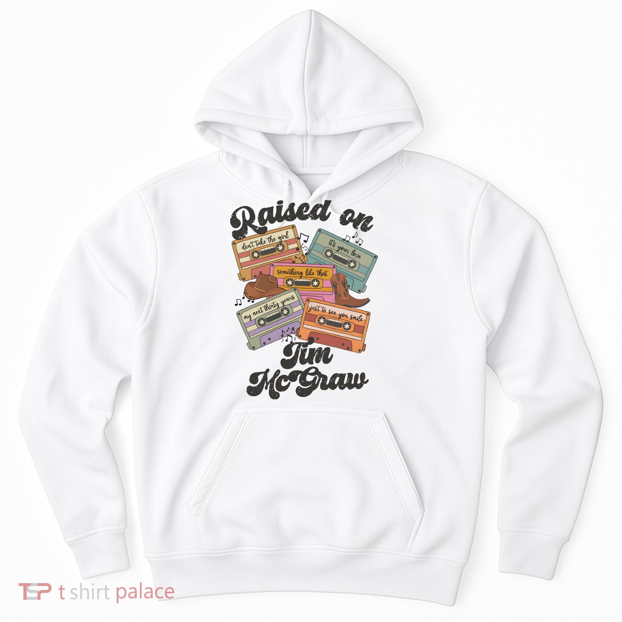 Raised On Tim Mcgraw Retro Cassette Tape Hoodie