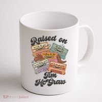 Raised On Tim Mcgraw Retro Cassette Tape Coffee Mug thumb 1