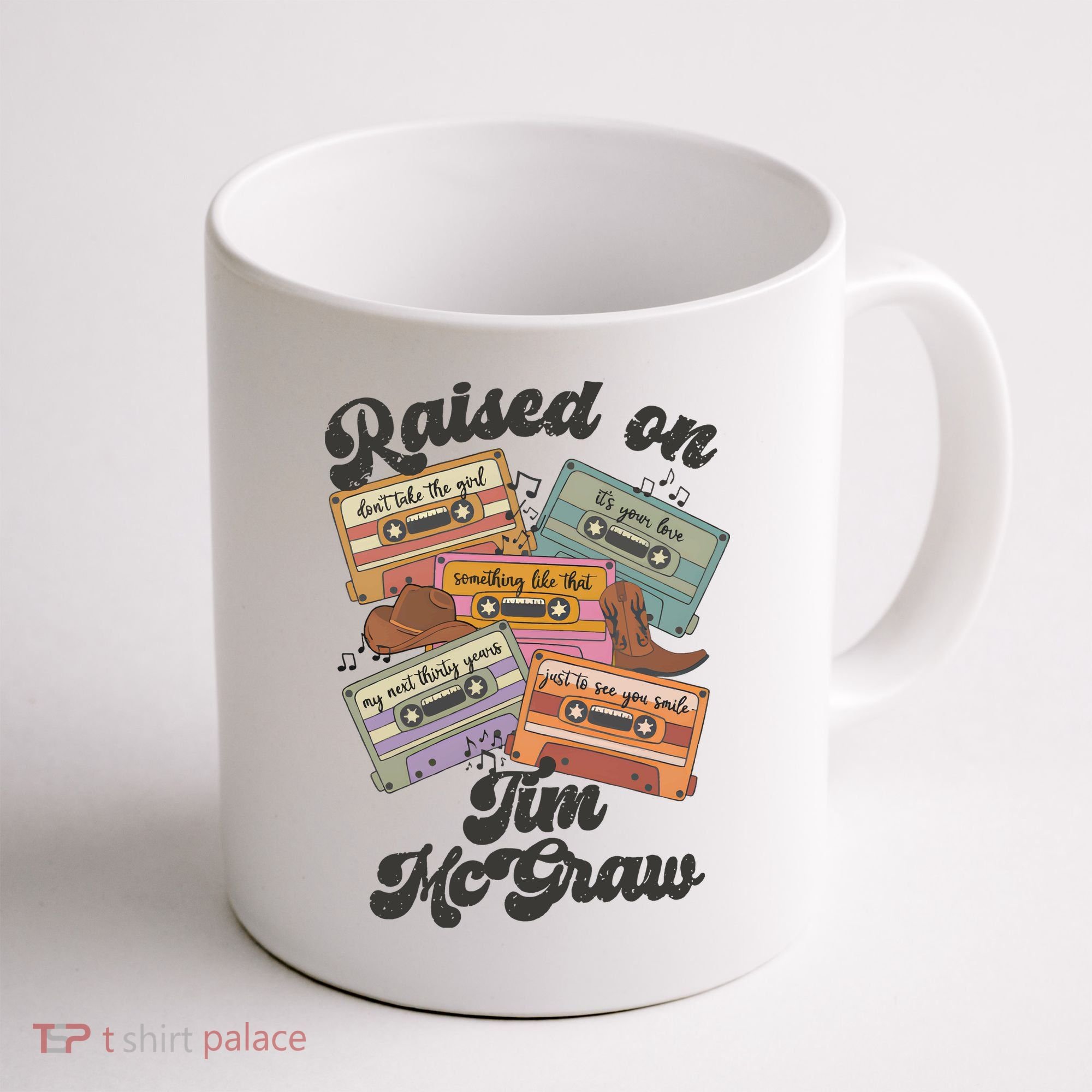 Raised On Tim Mcgraw Retro Cassette Tape Coffee Mug