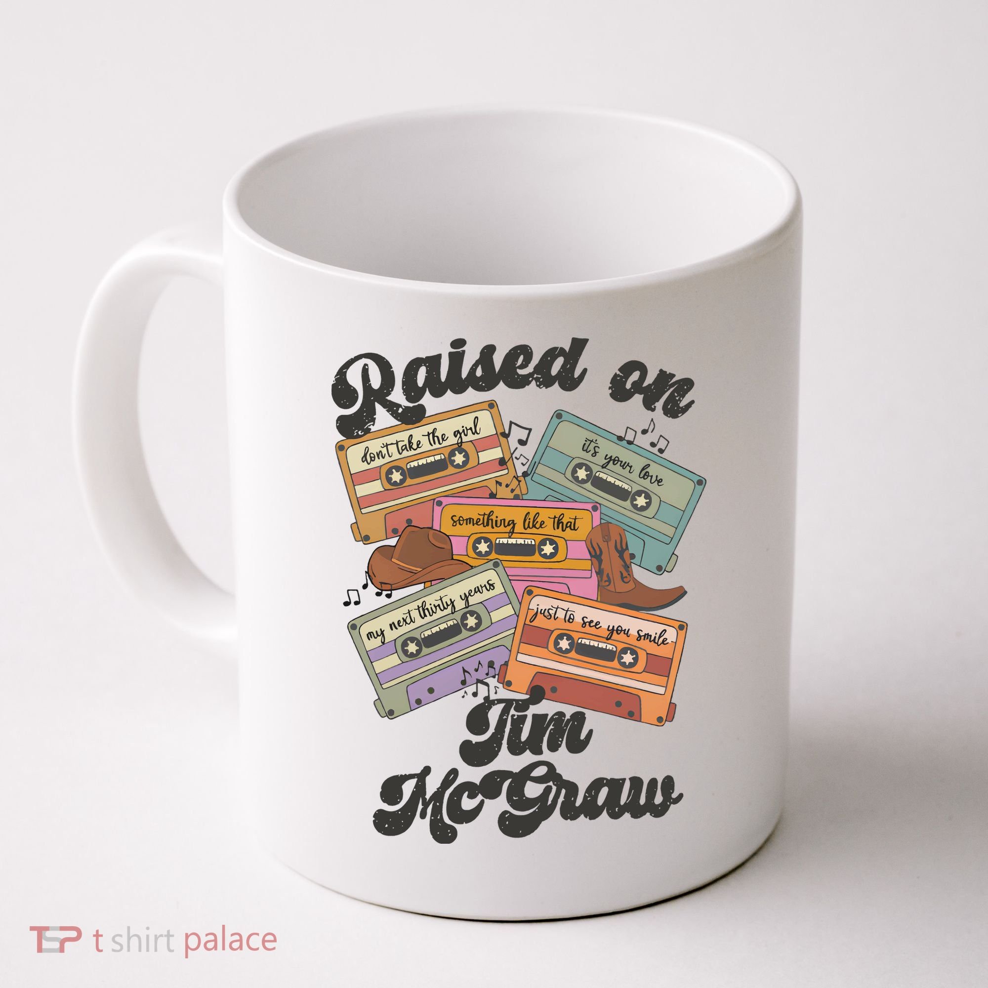 Raised On Tim Mcgraw Retro Cassette Tape Coffee Mug