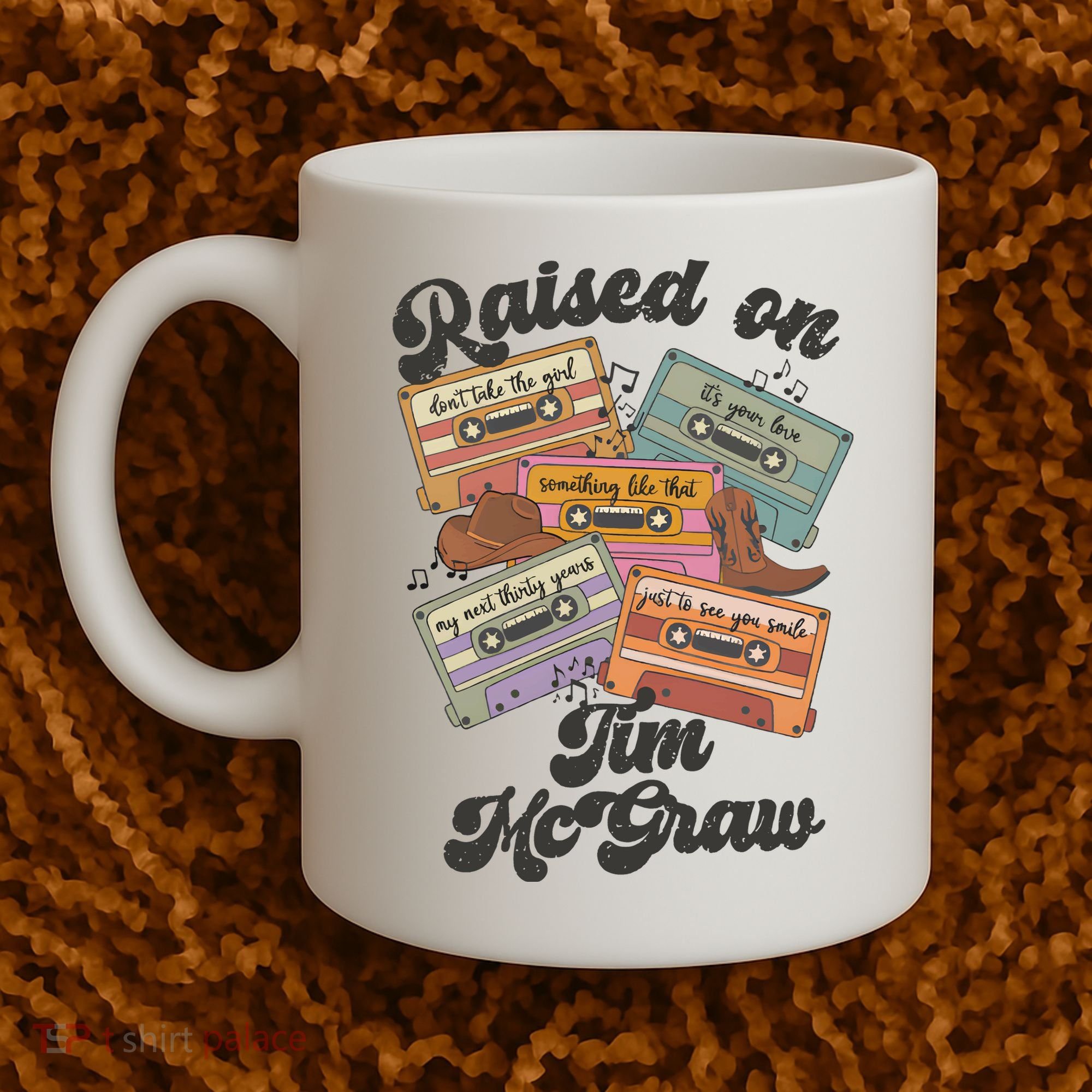 Raised On Tim Mcgraw Retro Cassette Tape Coffee Mug