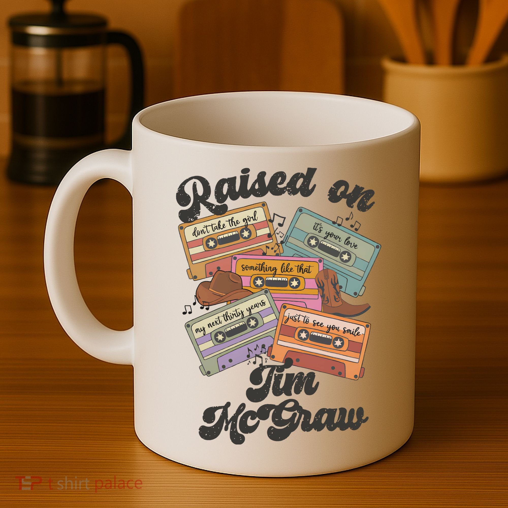 Raised On Tim Mcgraw Retro Cassette Tape Coffee Mug