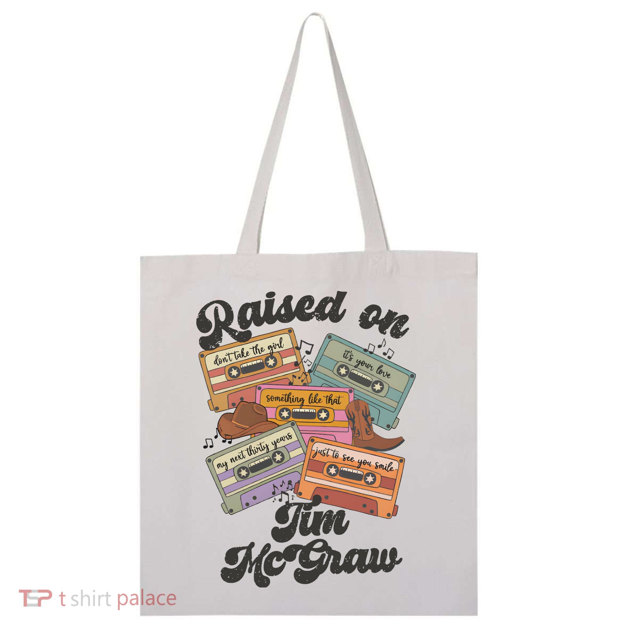 Raised On Tim Mcgraw Retro Cassette Tape Tote Bag