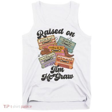 Raised On Tim Mcgraw Retro Cassette Tape Tank Top