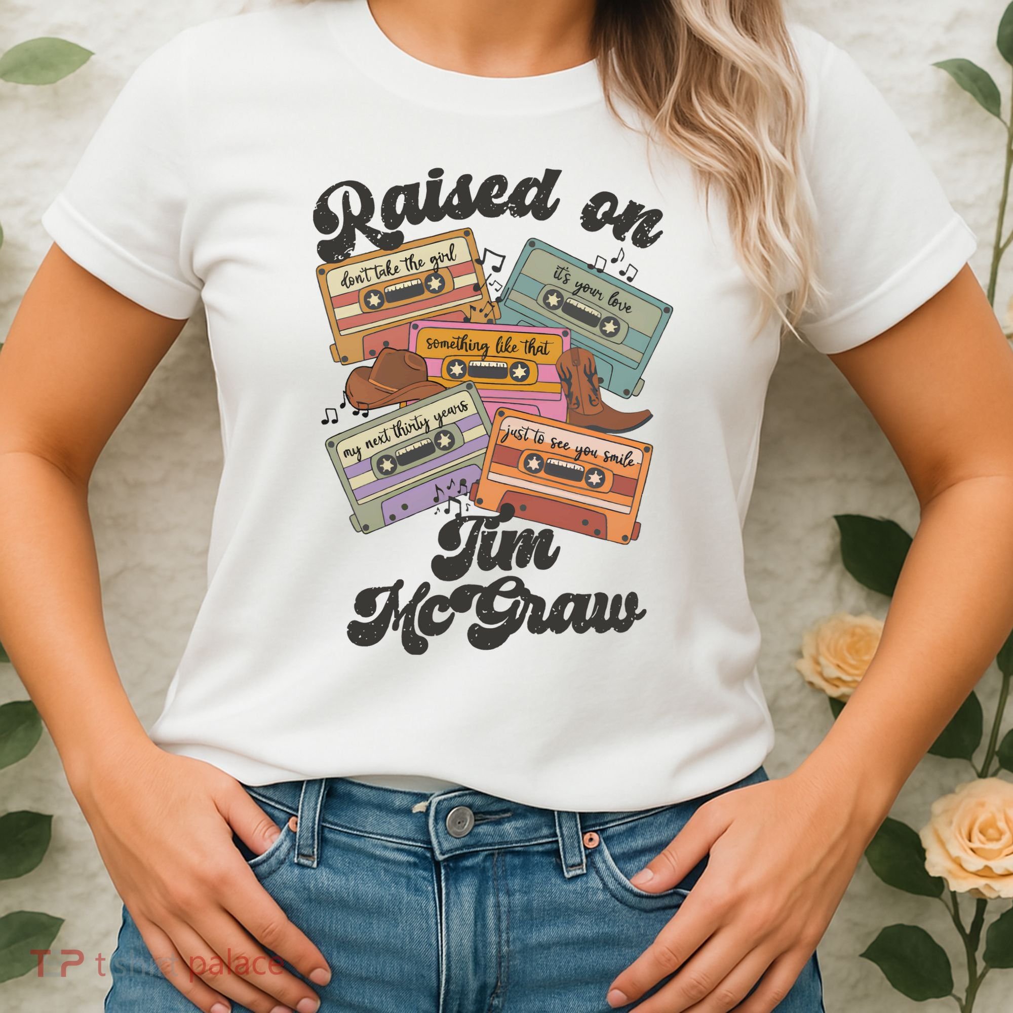Raised On Tim Mcgraw Retro Cassette Tape Women's T-Shirt