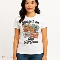 Raised On Tim Mcgraw Retro Cassette Tape Women's T-Shirt thumb 4