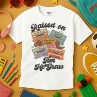Raised On Tim Mcgraw Retro Cassette Tape Kids T-Shirt thumb 3