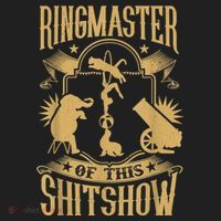 Ringmaster Of This Shitshow Elephant Circus Golf Towel thumb 3