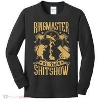 Ringmaster Of This Shitshow Elephant Circus Kids Long Sleeve Shirt thumb 0