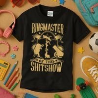 Ringmaster Of This Shitshow Elephant Circus Kids T-Shirt thumb 3