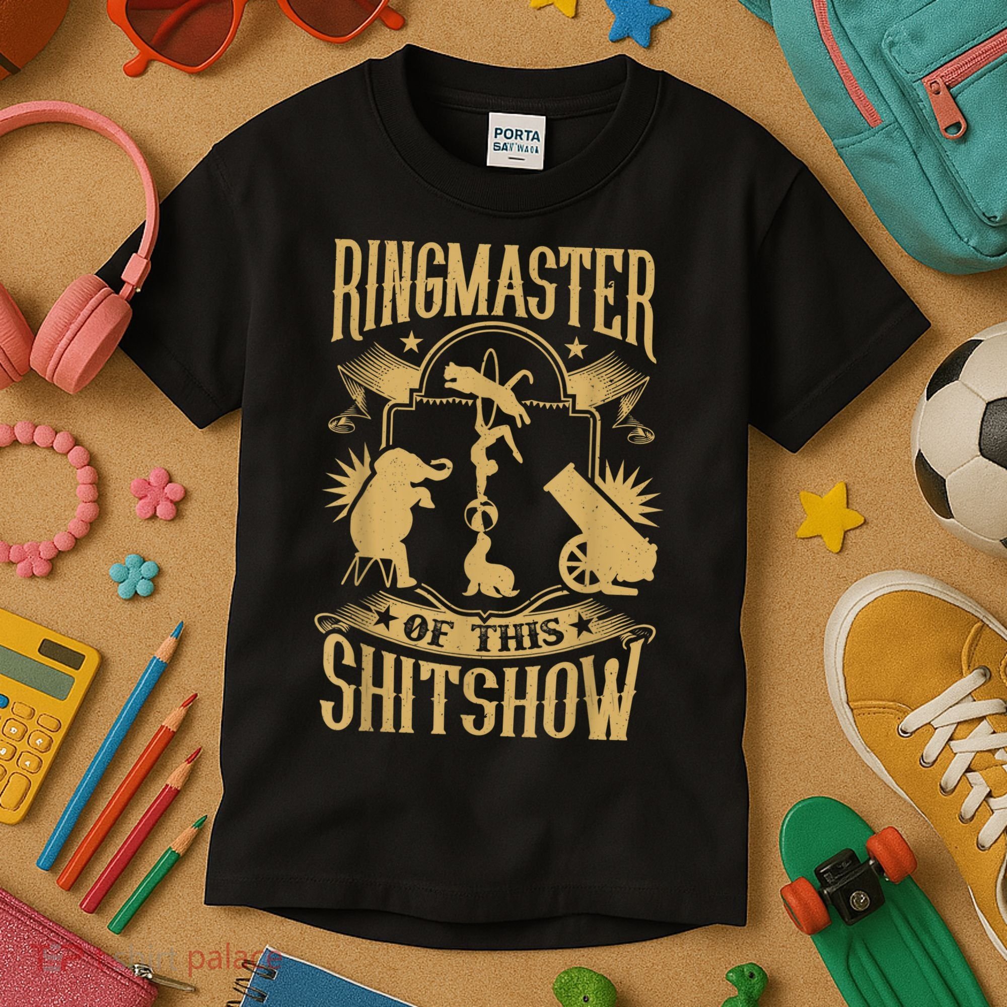 Ringmaster Of This Shitshow Elephant Circus Kids T-Shirt