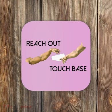 Reach Out Touch Base Tech Jargonslang Coaster