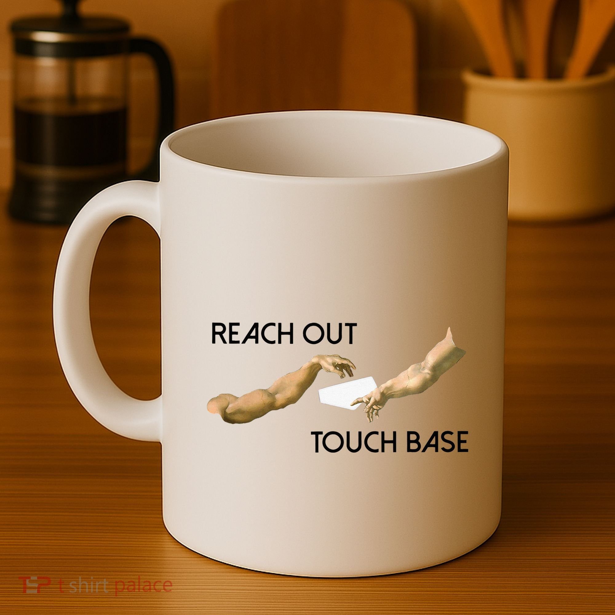Reach Out Touch Base Tech Jargonslang Coffee Mug
