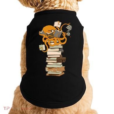 Reading Octopus Tea Coffee And Books Gift Doggie Tank