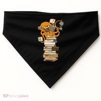 Reading Octopus Tea Coffee And Books Gift USA-Made Doggie Bandana thumb 0