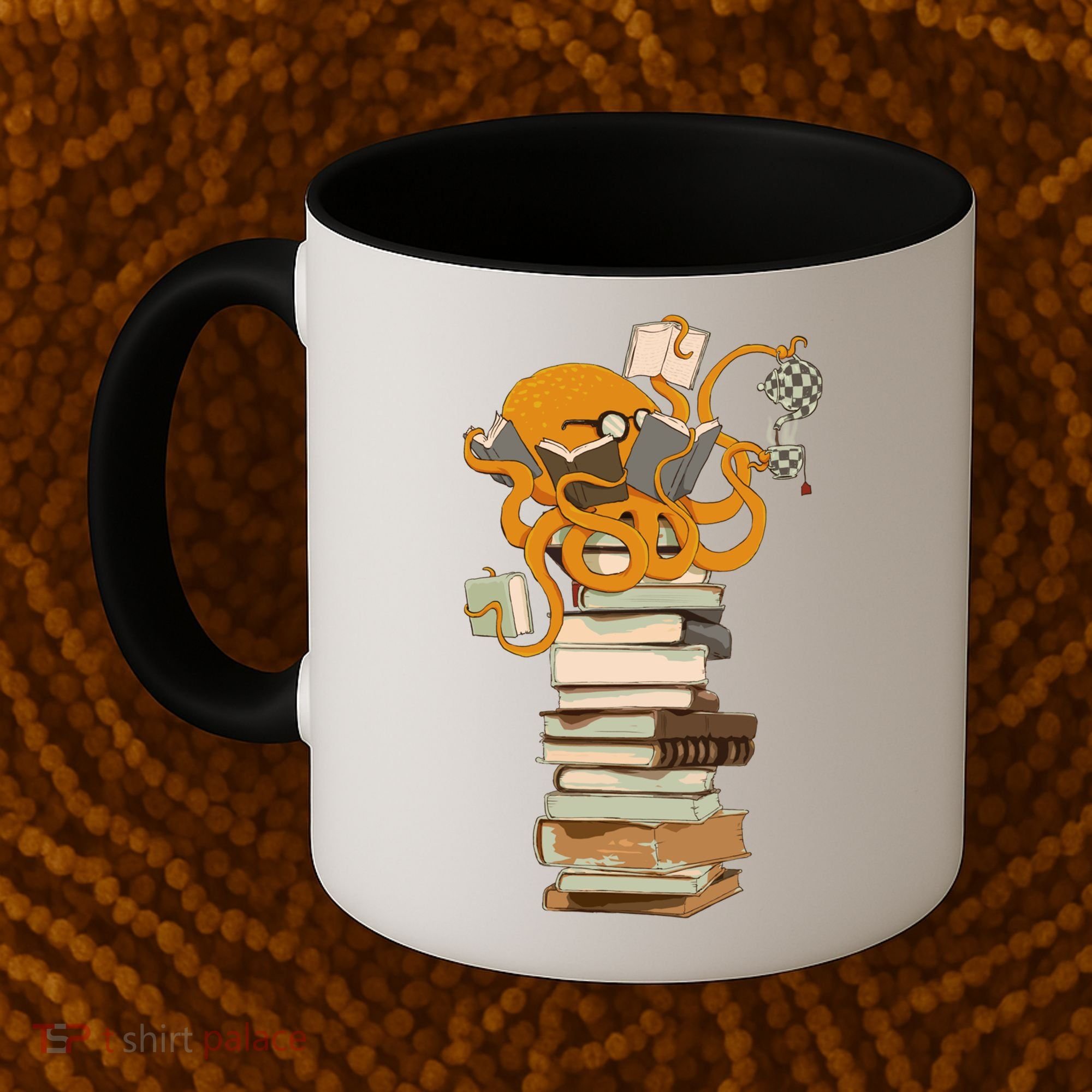 Reading Octopus Tea Coffee And Books Gift Coffee Mug