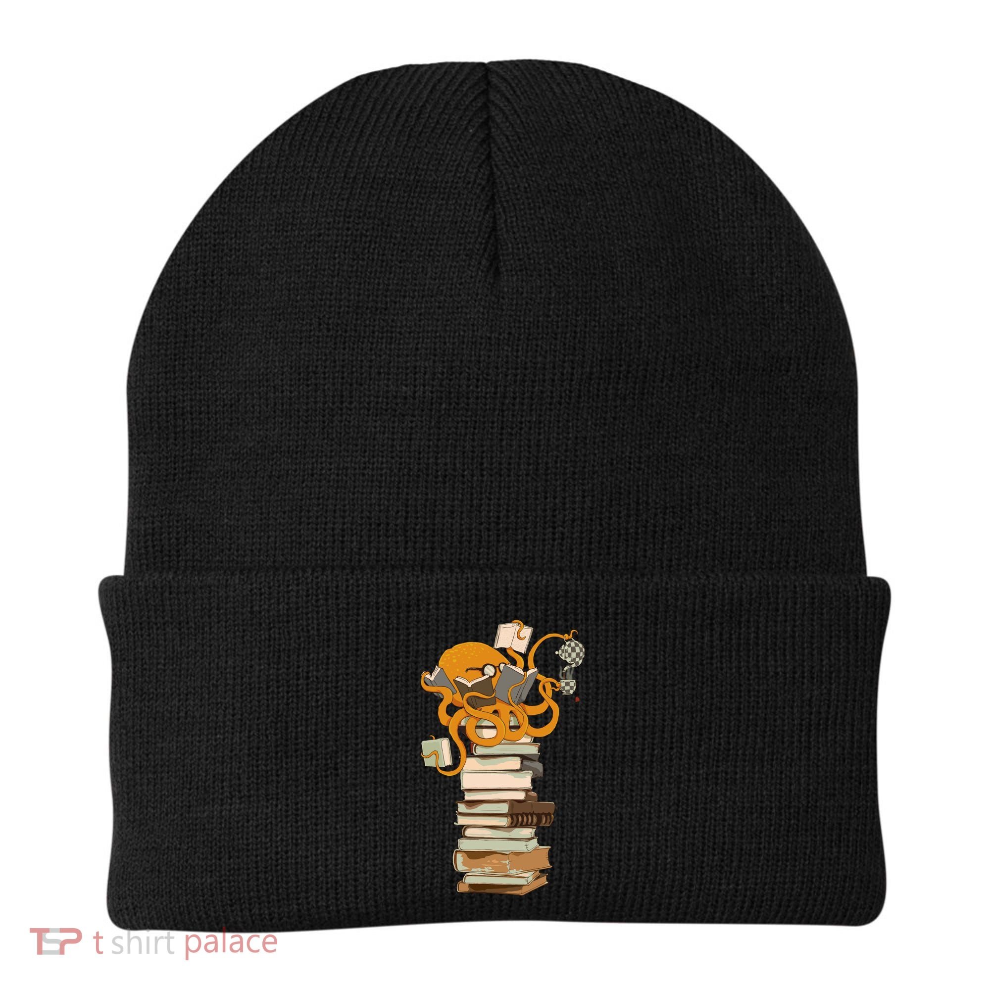 Reading Octopus Tea Coffee And Books Gift Beanie