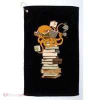 Reading Octopus Tea Coffee And Books Gift Golf Towel thumb 0
