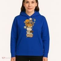 Reading Octopus Tea Coffee And Books Gift Hoodie thumb 5