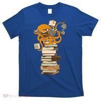 Reading Octopus Tea Coffee And Books Gift T-Shirt thumb 0
