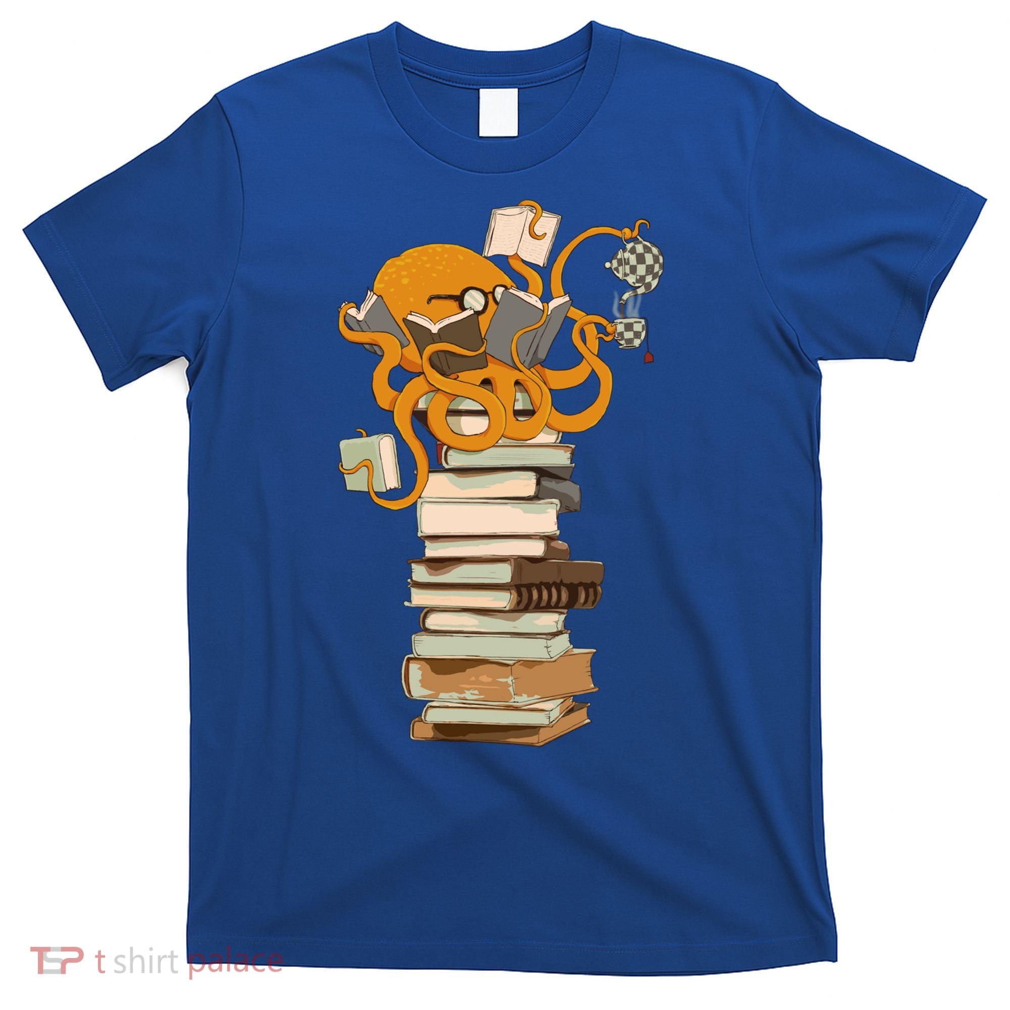 Reading Octopus Tea Coffee And Books Gift T-Shirt