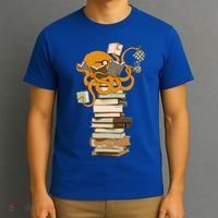 Reading Octopus Tea Coffee And Books Gift T-Shirt thumb 3