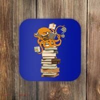 Reading Octopus Tea Coffee And Books Gift Coaster thumb 0