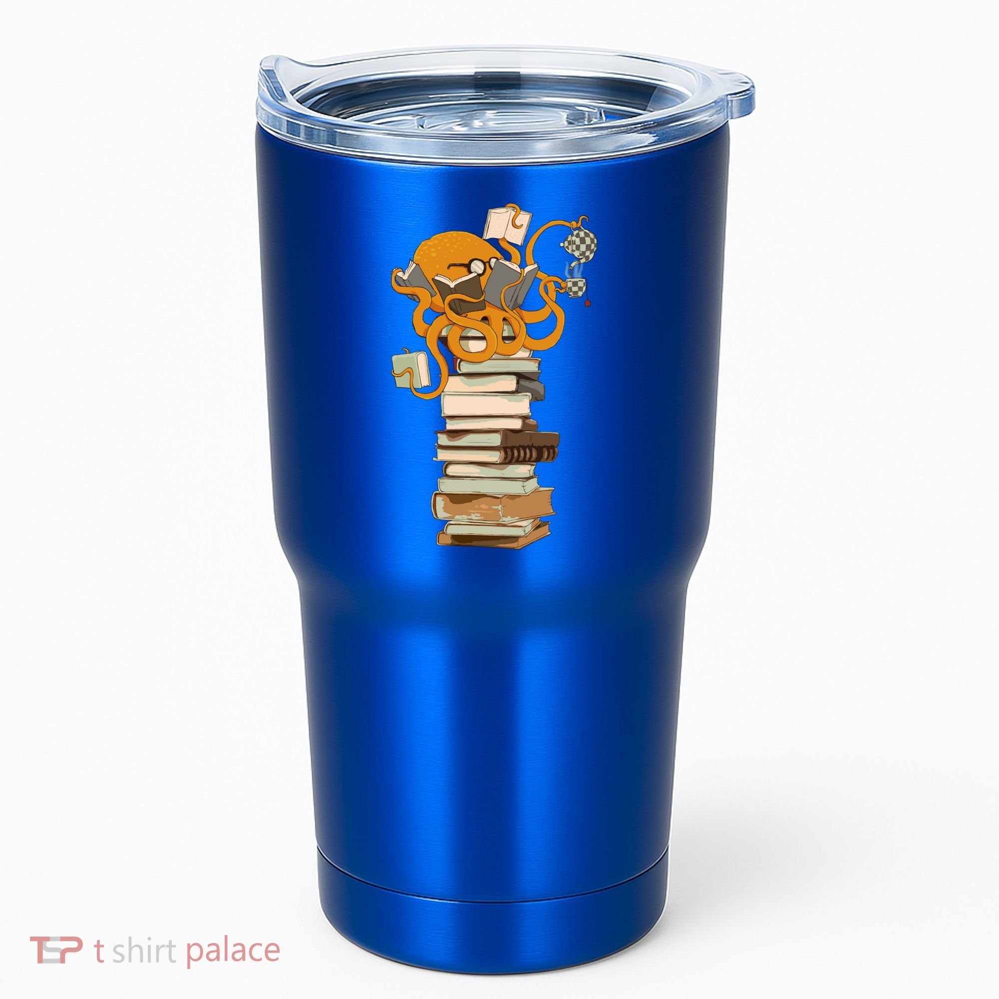 Reading Octopus Tea Coffee And Books Gift Tumbler