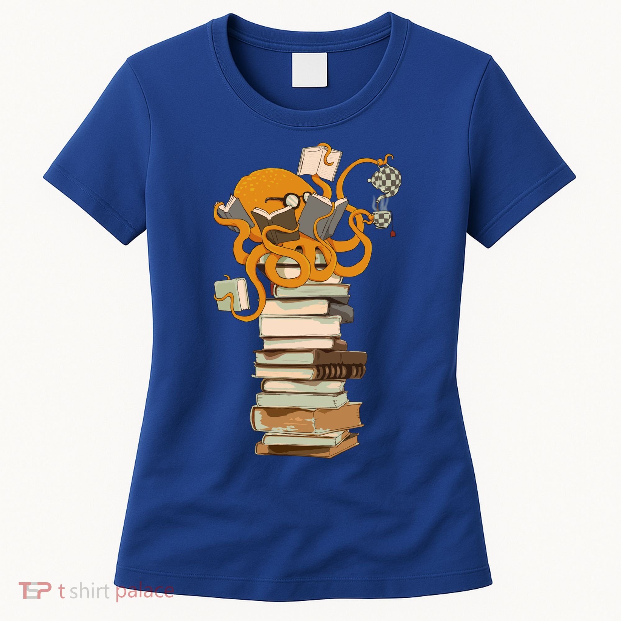 Reading Octopus Tea Coffee And Books Gift Women's T-Shirt