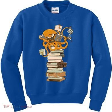 Reading Octopus Tea Coffee And Books Gift Kids Sweatshirt