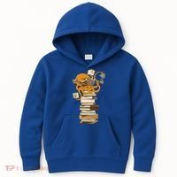 Reading Octopus Tea Coffee And Books Gift Kids Hoodie thumb 0