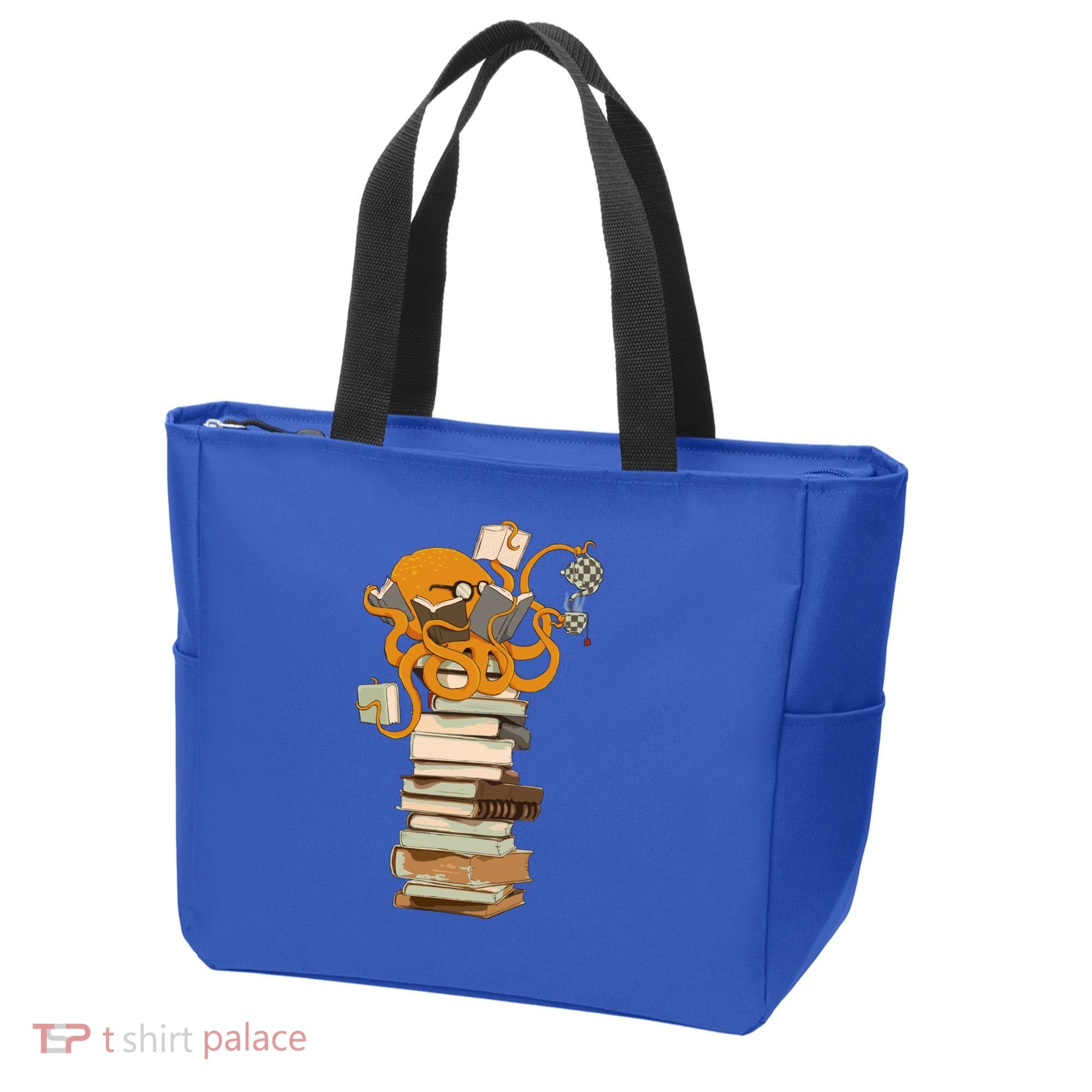 Reading Octopus Tea Coffee And Books Gift Tote Bag