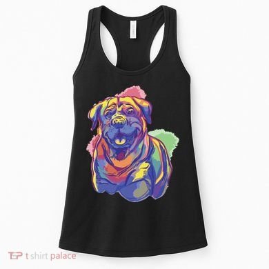 Rottweiler Colorful Dog Women's Tank Top