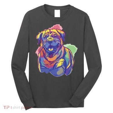 Rottweiler Colorful Dog Long Sleeve Shirt