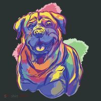 Rottweiler Colorful Dog T-Shirt thumb 7