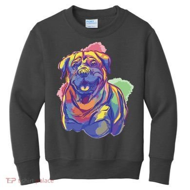 Rottweiler Colorful Dog Kids Sweatshirt