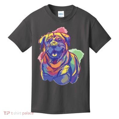 Rottweiler Colorful Dog Kids T-Shirt