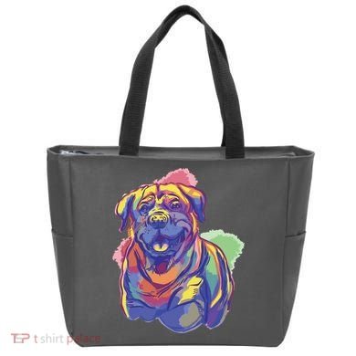 Rottweiler Colorful Dog Tote Bag
