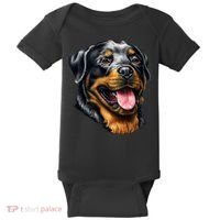 Rottweiler Face Baby Bodysuit thumb 0