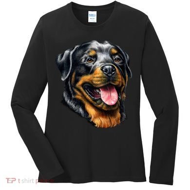 Rottweiler Face Women's Long Sleeve Shirt