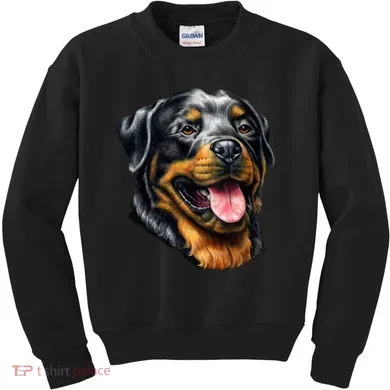 Rottweiler Face Kids Sweatshirt