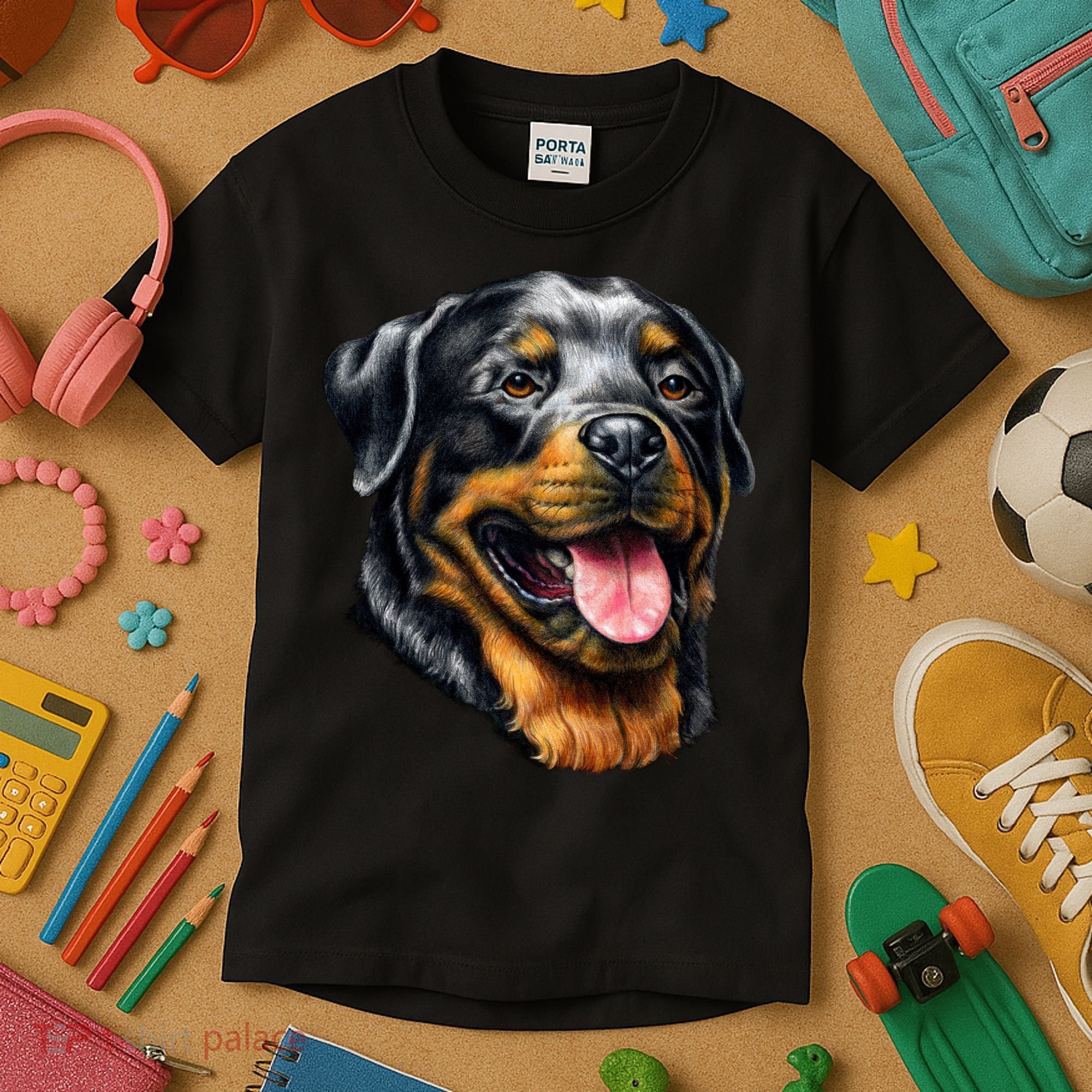 Rottweiler Face Kids T-Shirt