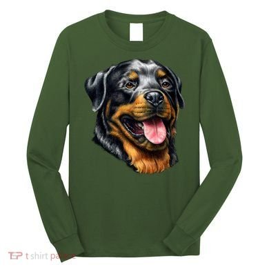 Rottweiler Face Long Sleeve Shirt