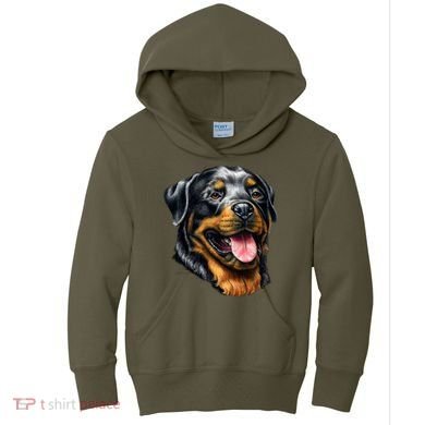Rottweiler Face Kids Hoodie