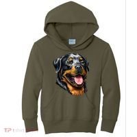 Rottweiler Face Kids Hoodie thumb 0