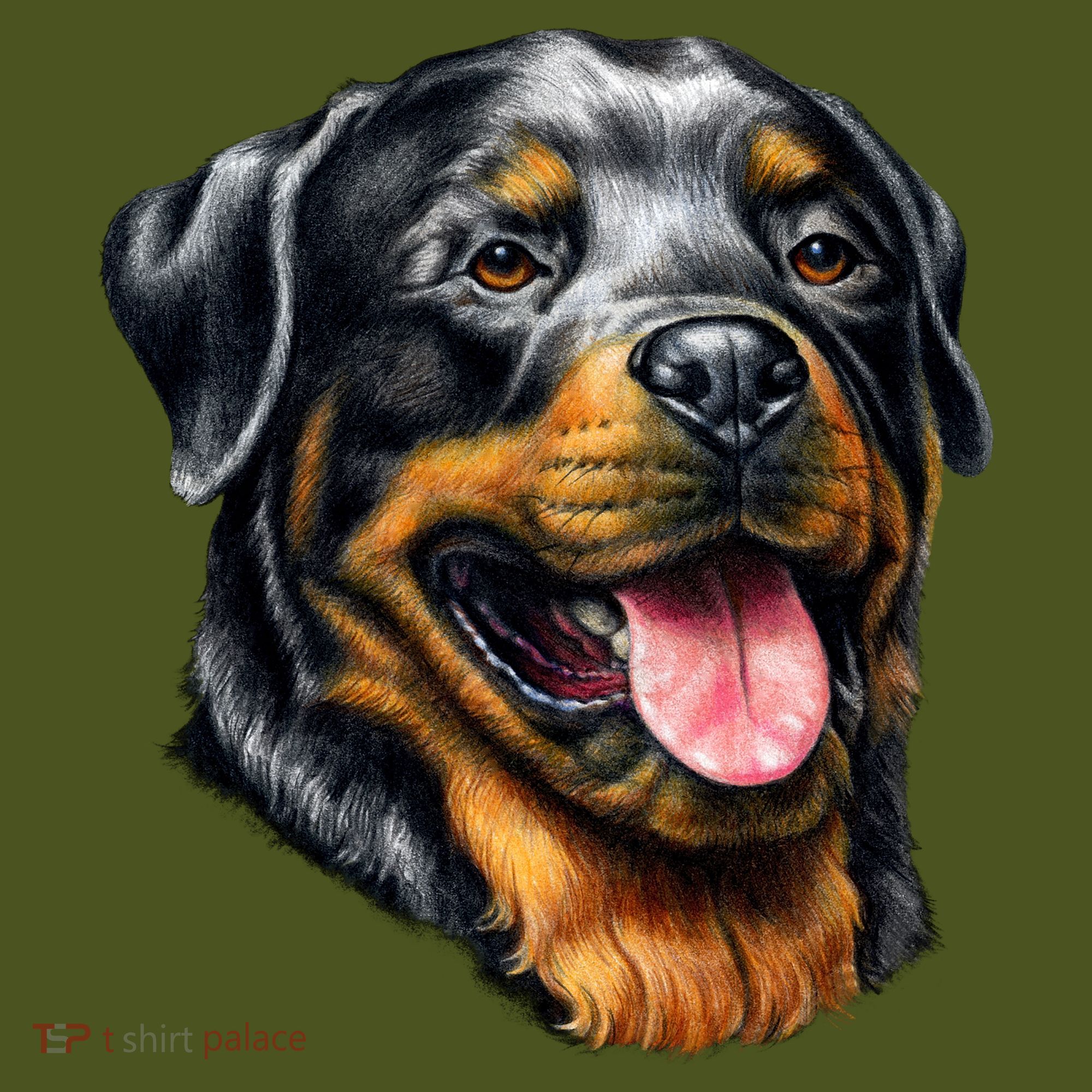 Rottweiler Face Kids Hoodie
